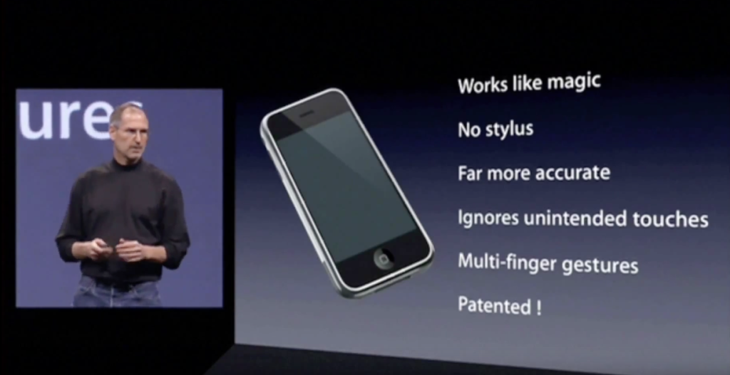 Steve Jobs 2007 Yılında ilk defa akıllı telefon fikrini tanıtırken.